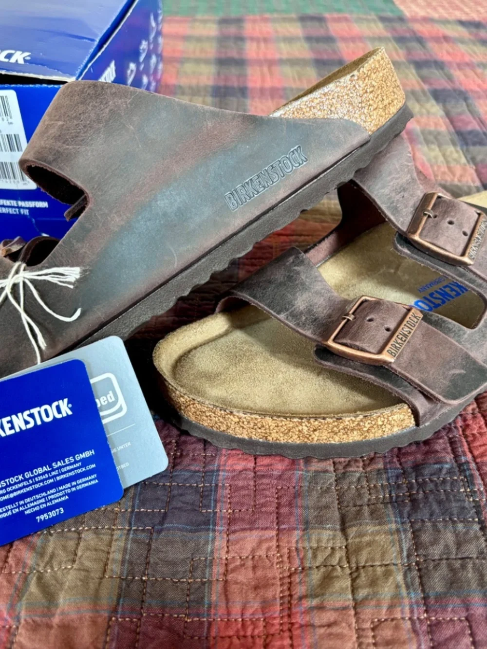 NWT Birkenstock Arizona Habana Size 10 Men’s